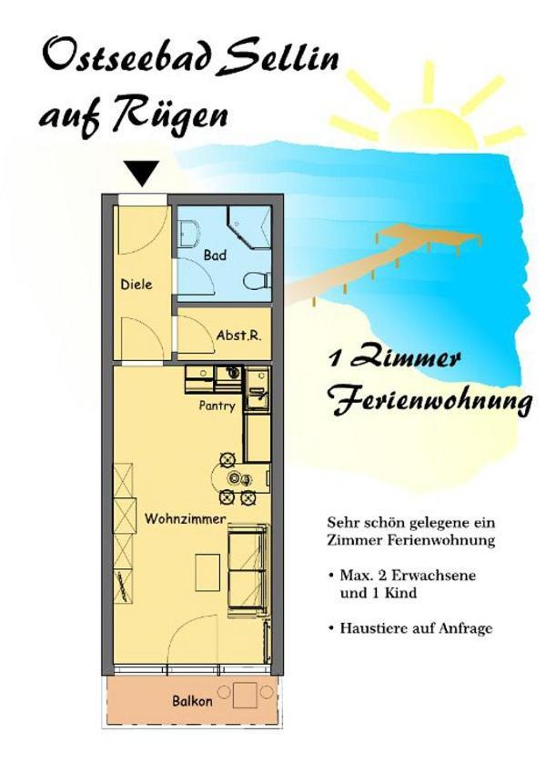 Ostseebad Sellin Auf Ruegen Apartment Im Haus Baltic 1 Og 外观 照片